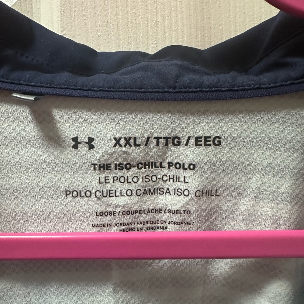 Under Armour Navy and White Iso-Chill Polo - Picture 3 of 6